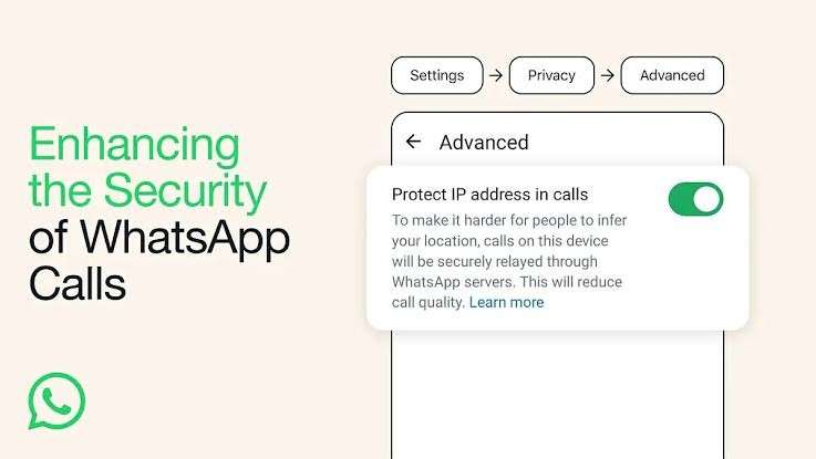 WhatsApp’s New Protect IP Address in Call